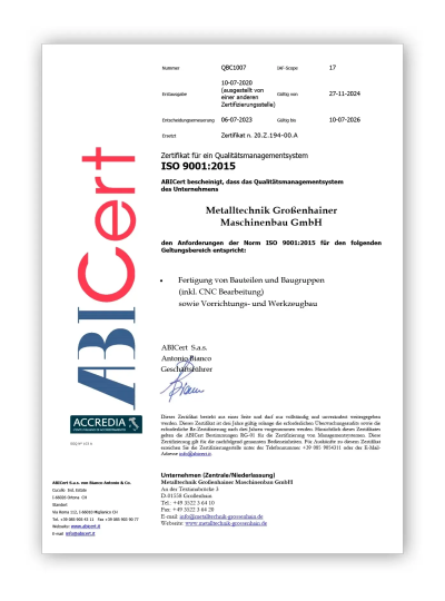 Blauer ISO 9001:2015 Text mit einer stilisierten Weltkugel im Hintergrund, die die Qualitätsmanagementnorm ISO 9001:2015 darstellt, auf weißem Hintergrund.